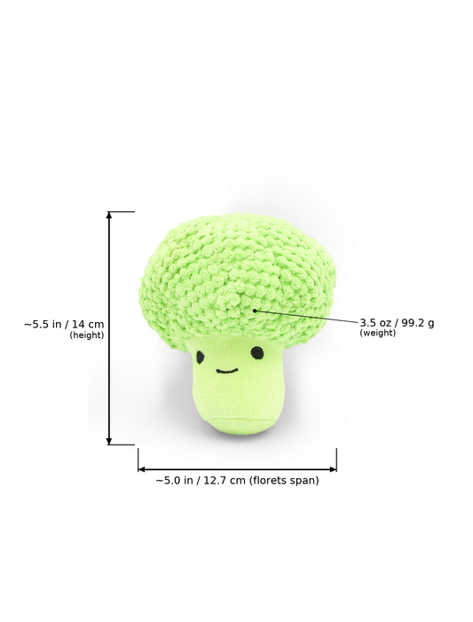 BudgetPaws Broccoli Plush Squeaky Dog Toy | Budget Green