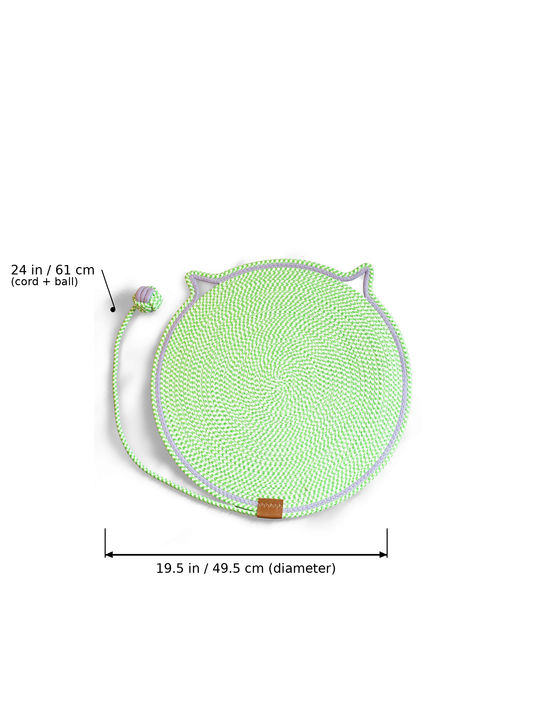 BudgetPaws Cotton Rope Woven Cat Mat - 20 in | Budget Green