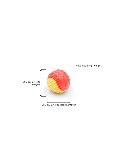 BudgetPaws Squeaky Ball Dog Toy | Assorted Colors