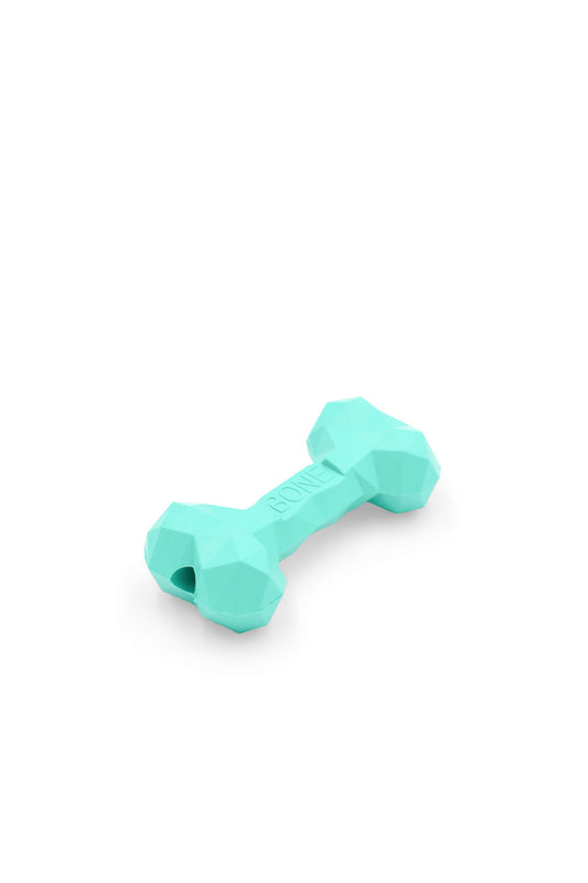 BudgetPaws Treat Dispensing dog toy in Sky Breeze, photographed on a white background.
