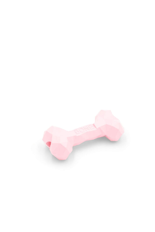 BudgetPaws Treat Dispensing dog toy in Soft Petal, photographed on a white background.