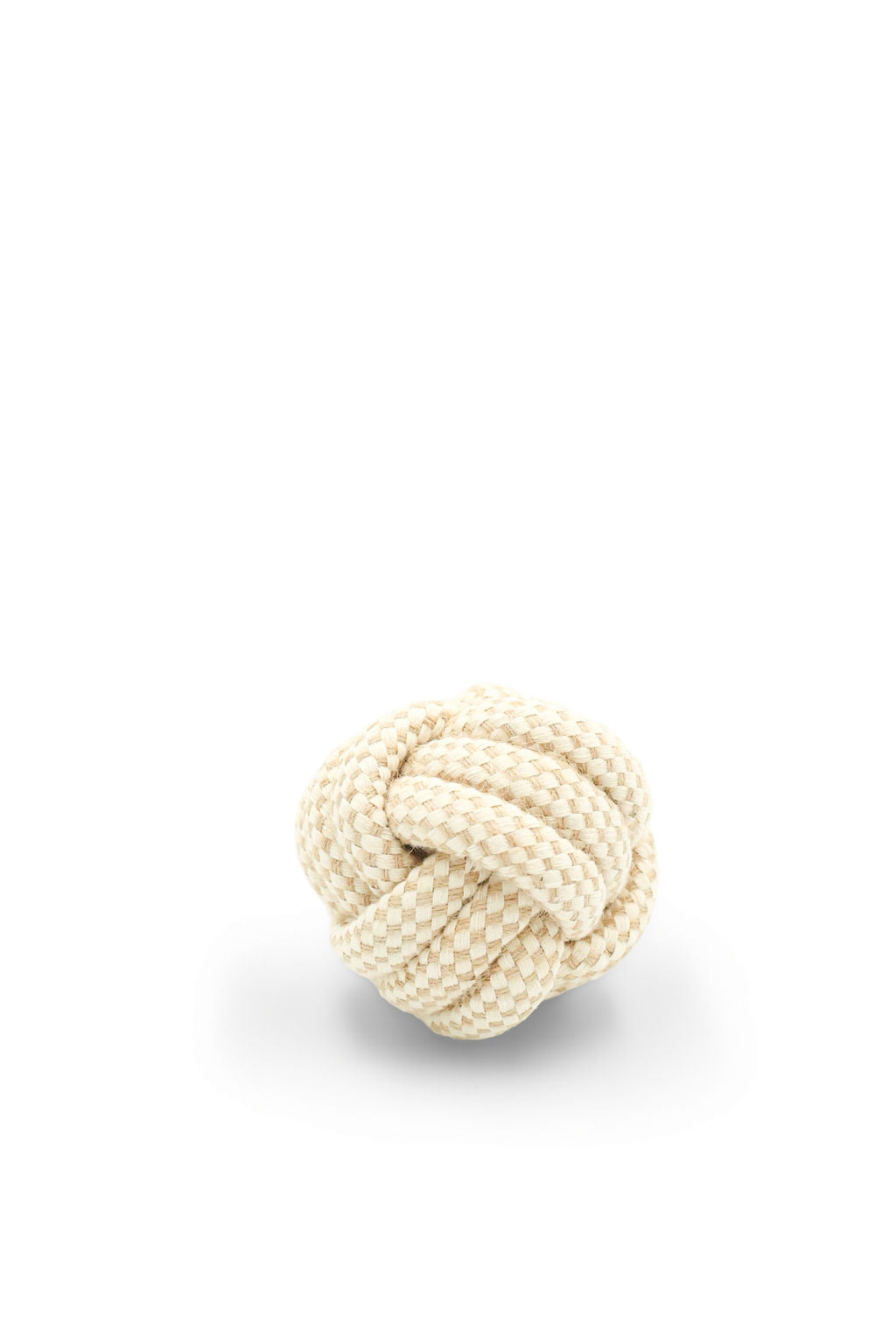 BudgetPaws Knot Ball dog toy in River Clay, photographed on a white background.