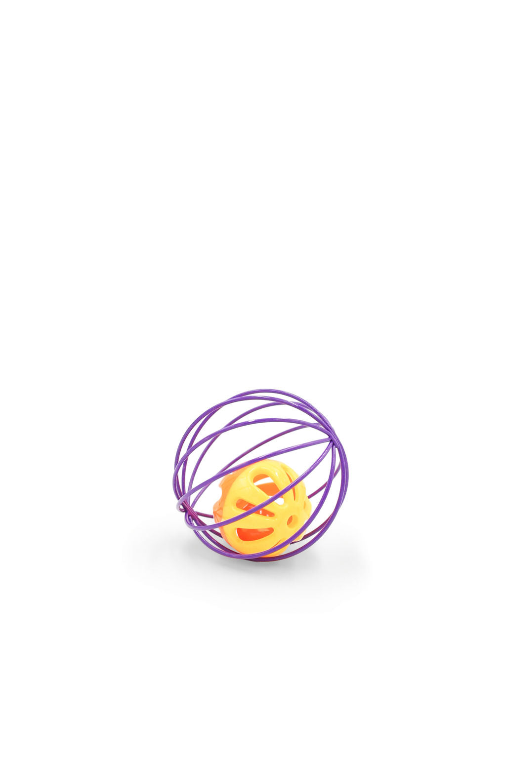 Side angle view of the BudgetPaws Cat Spring Ball toy.