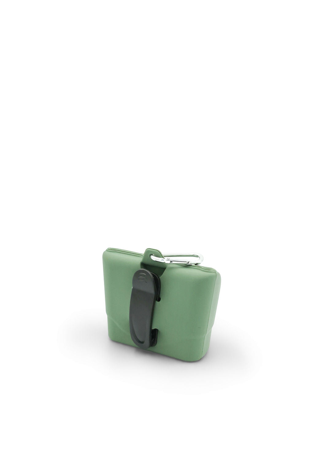 Close-up view of the open magnetic closure on the BudgetPaws silicone dog treat pouch for fast, one-handed access.