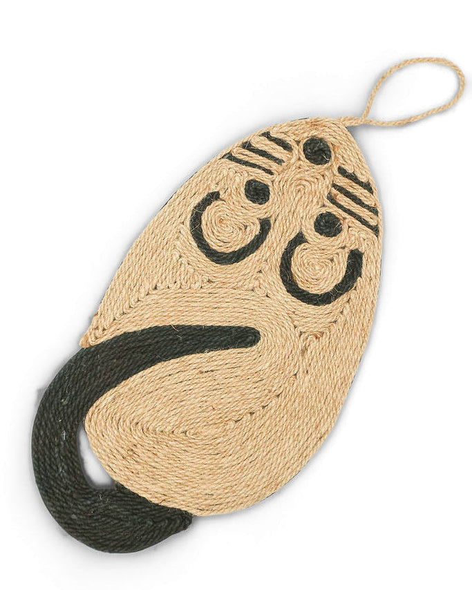 BudgetPaws Sisal Hanging Cat Scratching Pad for cats in River Clay front view.