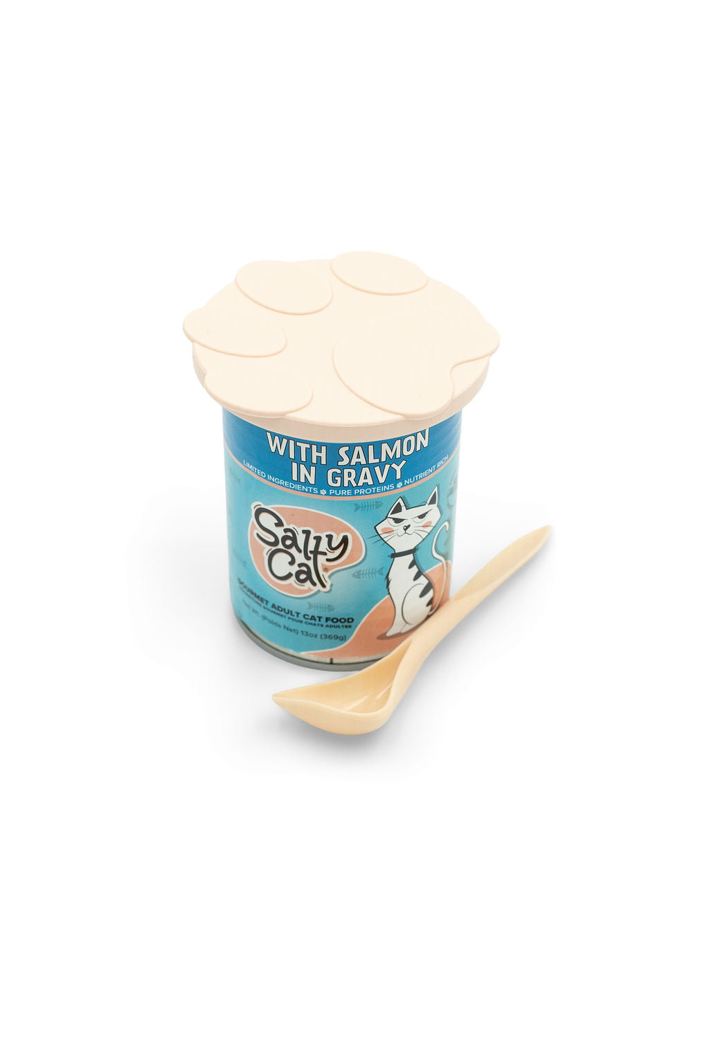BudgetPaws Silicone Pet Food Can Cover + Spoon Set