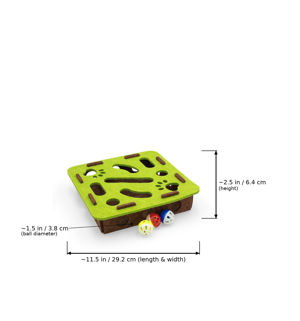 BudgetPaws Interactive Felt Maze Puzzle for Cats | Wild Grass