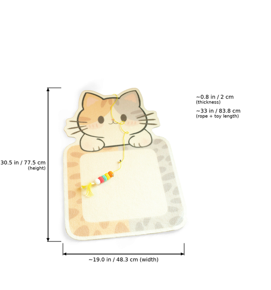 BudgetPaws Vertical Cat Scratching Pad | Sunset Orange