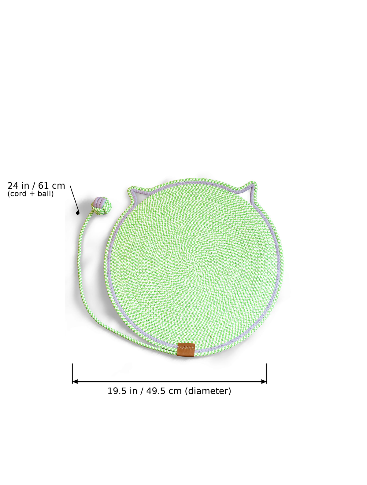 BudgetPaws Cotton Rope Woven Cat Mat - 20 in | Budget Green