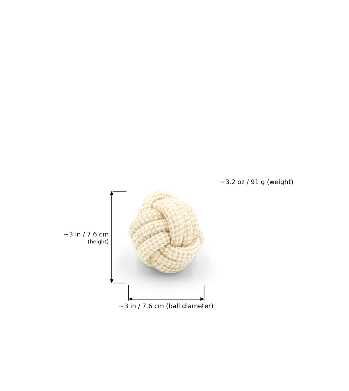 BudgetPaws Knot Ball Dog Toy | River Clay